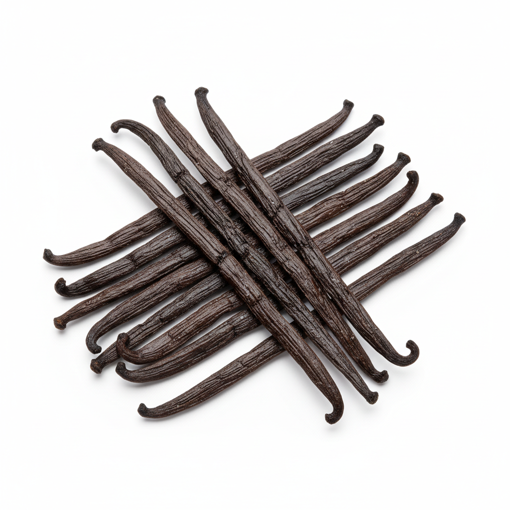 11 vanilla beans in a pile