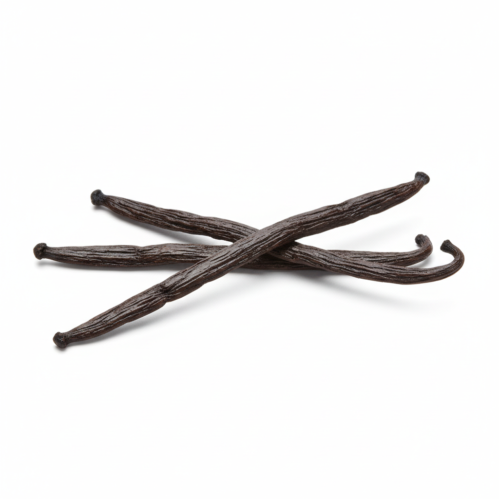2 vanilla beans in a pile