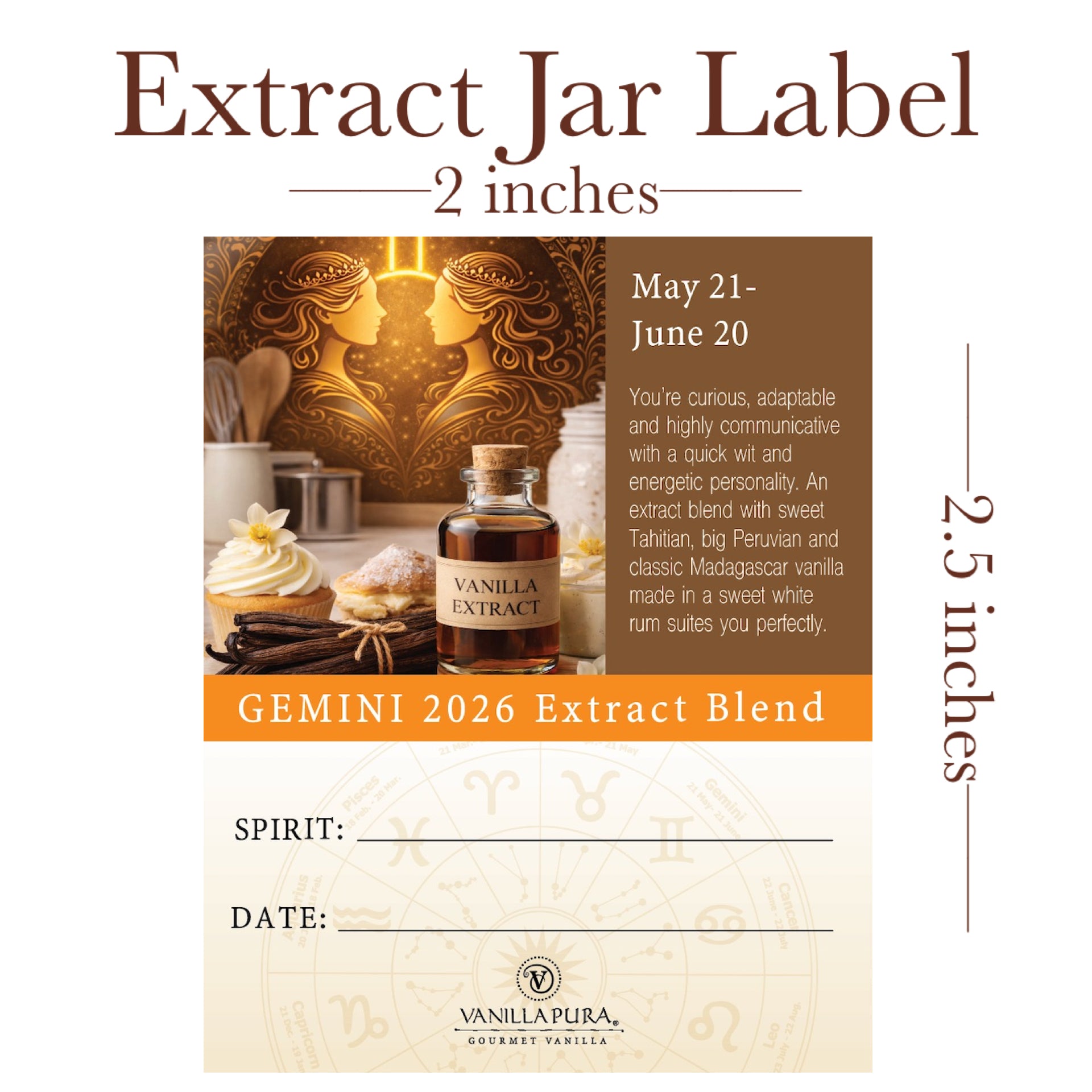 The Gemini Vanilla Bean Blend - 3 Gourmet Vanilla Beans Grade A