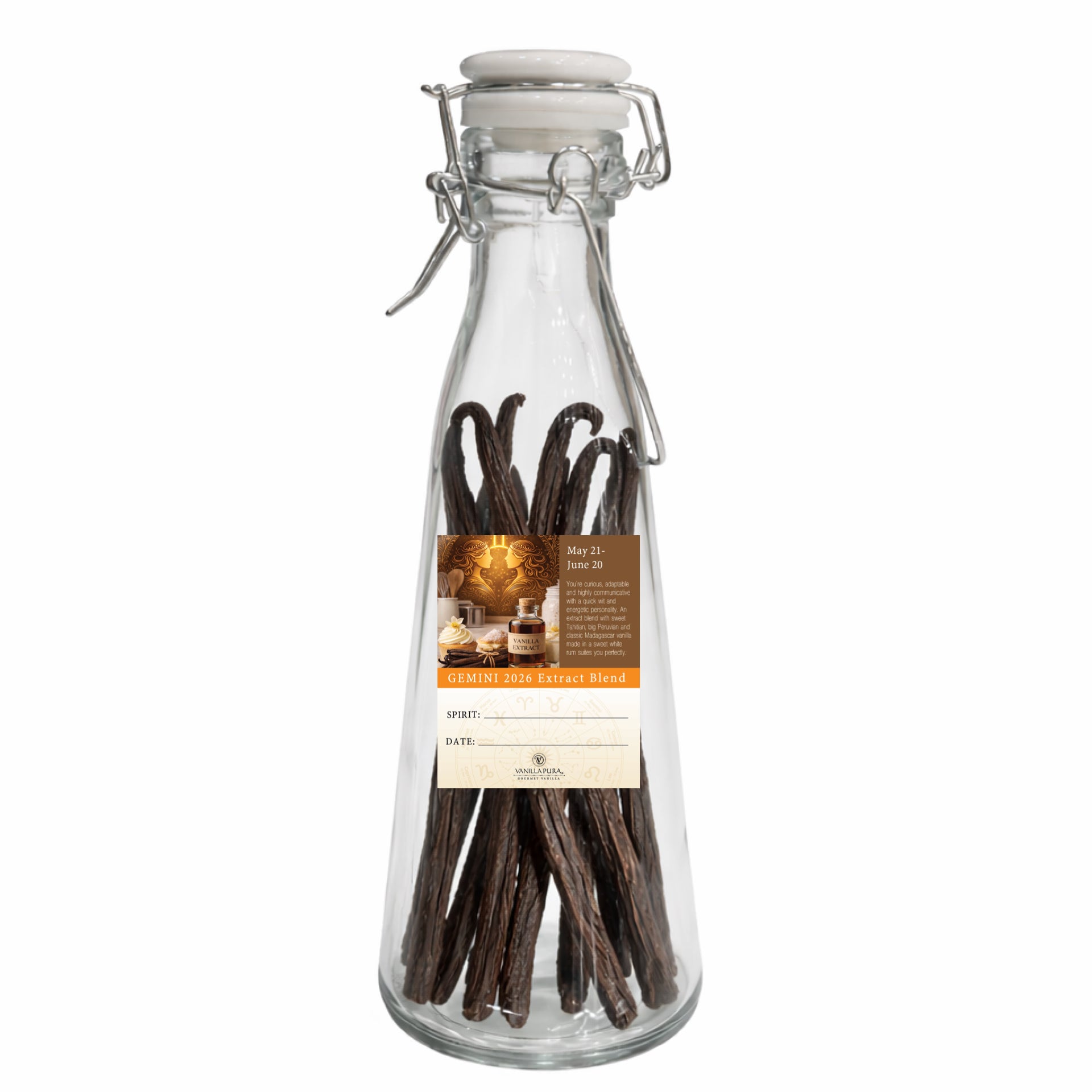 8.5oz Glass Flask for Vanilla Extract Making | Swing Top Bottle