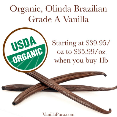 Group Buy - Organic - The Olinda Brazilian Vanilla Bean - For Vanilla Extract & Baking (Grade A)