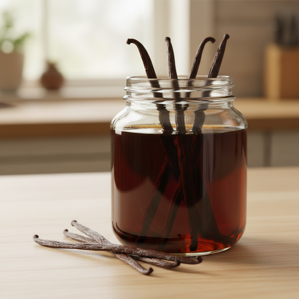 Homemade Vanilla Extract with Beans