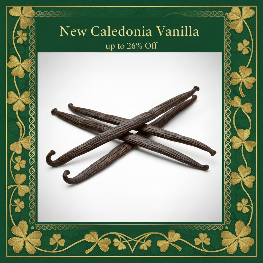 St. Patrick's Day New Caledonia Vanilla Promotion with Extra Large Beans