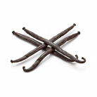 Three Vanilla Beans on White Background