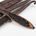 Vanilla beans with fine caviar seeds