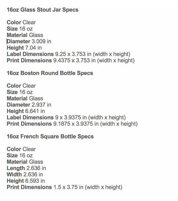 16oz Boston Round Glass Bottle for Extract Making (Retail)