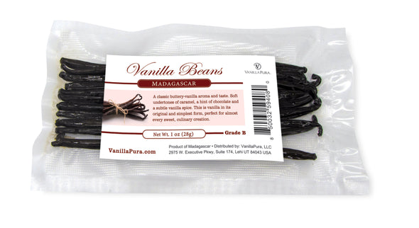 Madagascar Vanilla Beans - Grade B Best for Extracts (Retail)