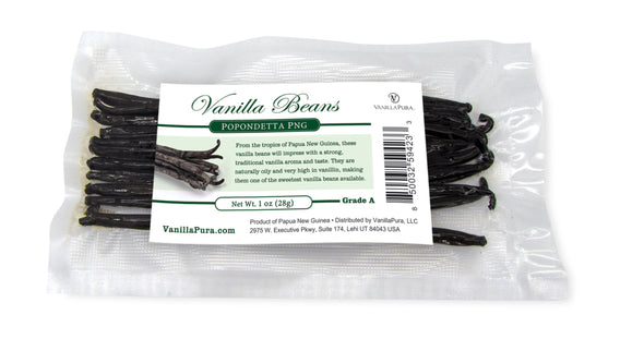 The Popondetta PNG Vanilla Beans - For Vanilla Extract & Baking Grade-A (Retail)