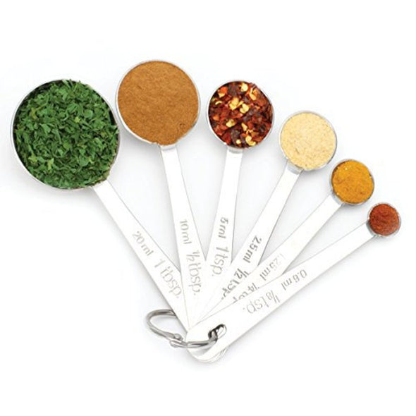 Measuring Spoons - Round Stainless Steel Set of 6 (Retail)