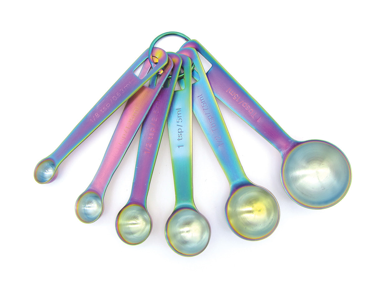 Measuring Spoons - Round Iridescent Set of 6 (Retail) – VanillaPura